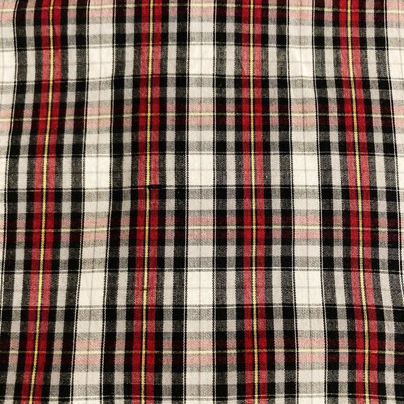 JACOB Black red white plaid button-down shirt ~ Vintage Y2K SMALL MEDIUM blouse - Picture 5 of 16